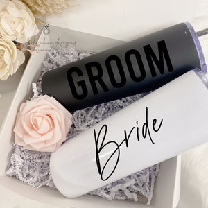 Bride groom lucky mr future mrs tumblers Couples gift set- mr and mrs engagement gift box set- his and hers wifey and hubby honeymoon