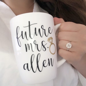 Future mrs mug personalized future mrs mug gift bride mug engagement gift mug bridal shower gift future mrs gifts wifey mugs mrs mug image 2