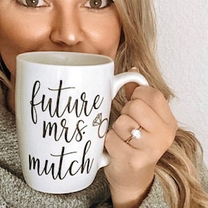 Future mrs mug personalized future mrs mug gift bride mug engagement gift mug bridal shower gift future mrs gifts wifey mugs mrs mug image 1