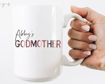 personalized godmother mug- godmother gift box- godmother proposal idea- madrina mug- gift for godparents godfather mug. baptism mug idea