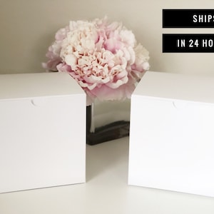 BLANK gift boxes- small white square gift box- wedding party favor boxes- 5x5x5 gift box- mug box - box for mugs- gift boxes - favor box