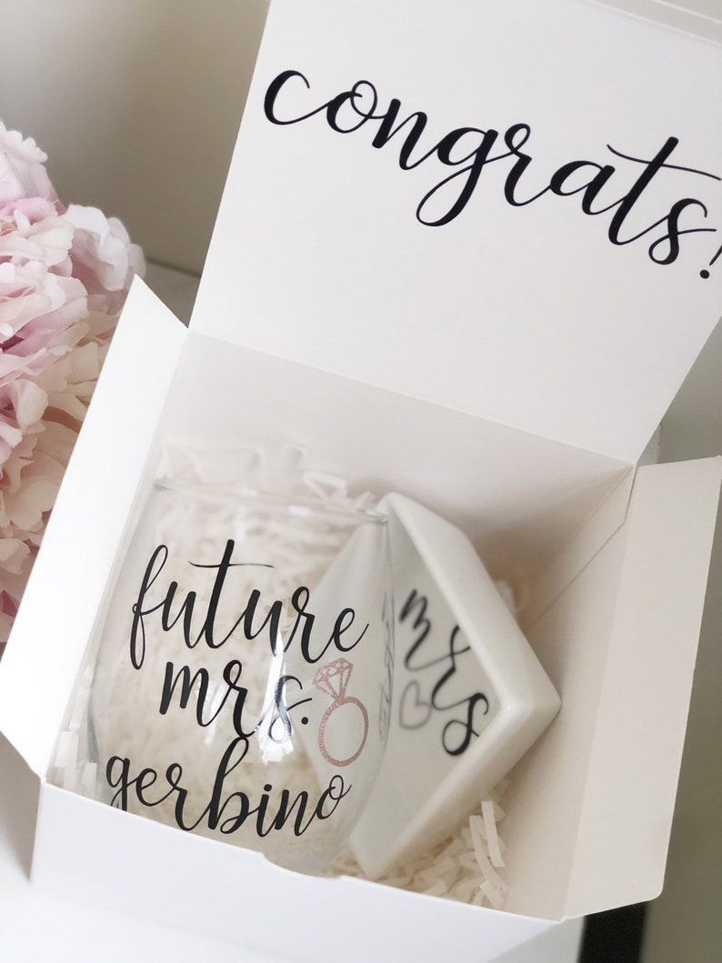 Engagement Gift Box Bride to Be Gift Box Future Mrs Wine Etsy