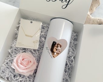 mama tumbler, mama necklace, Mother's Day gift idea, mom box, gift for new mom, first Mother's Day unique photo family picture tumbler mom