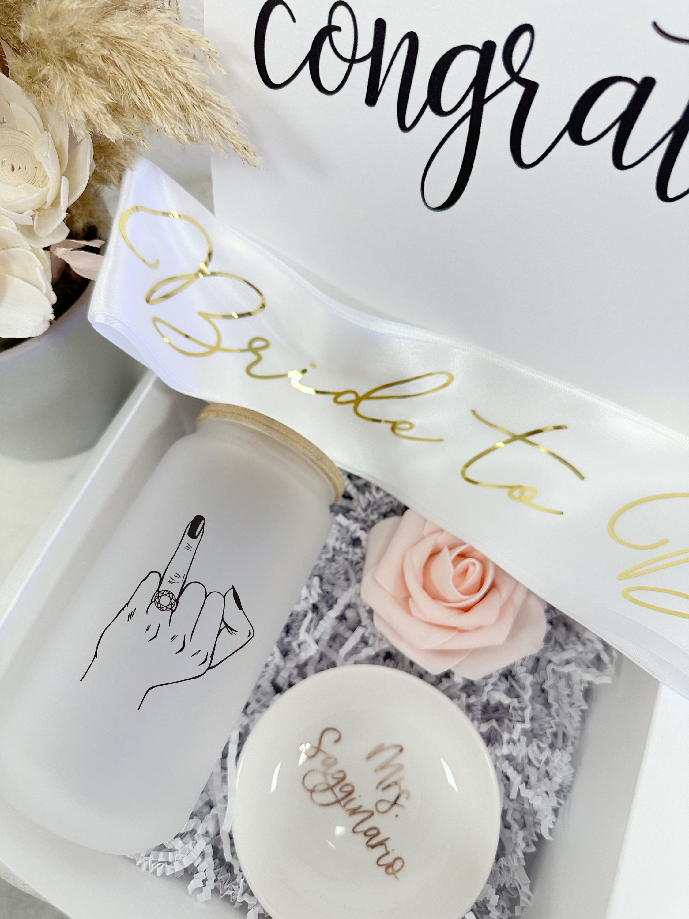 Future Mrs Gift Box Bride Gifts Bridal Shower Gifts Personalized Wifey Gift  Wedding Ring Finger Mug Bride Gift Box Engagement Box Idea 