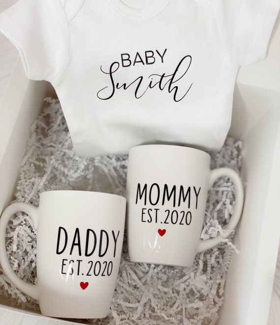 New Parent Gift, Baby Shower Gifts, New Parents Gift, Personalised Gifts,  Personalised Mugs, Gift Set, Gift for New Parents, New Mum Gift 