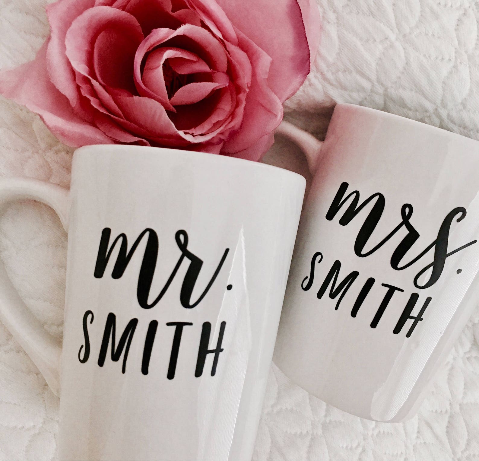 Mr and Mrs Mugs Engagement Gift Idea Wedding Gift Mr and Etsy