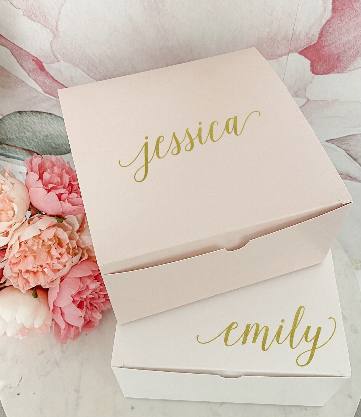 Bridesmaid initial proposal boxes gift boxes with names will you be