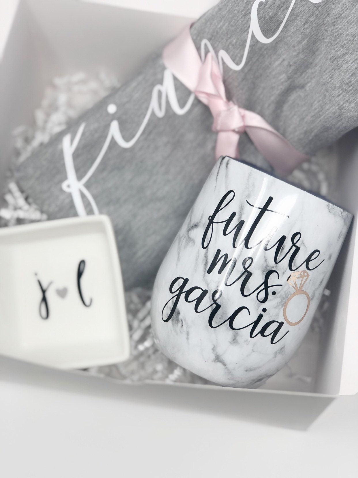 Bride stainless steel wine tumbler gift box set engagement gift box