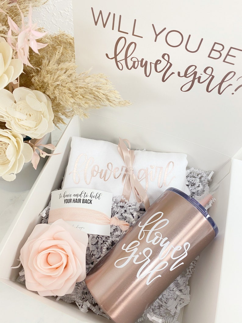 Flower Girl Proposal Gift Box Will You Be My Flower Girl Etsy