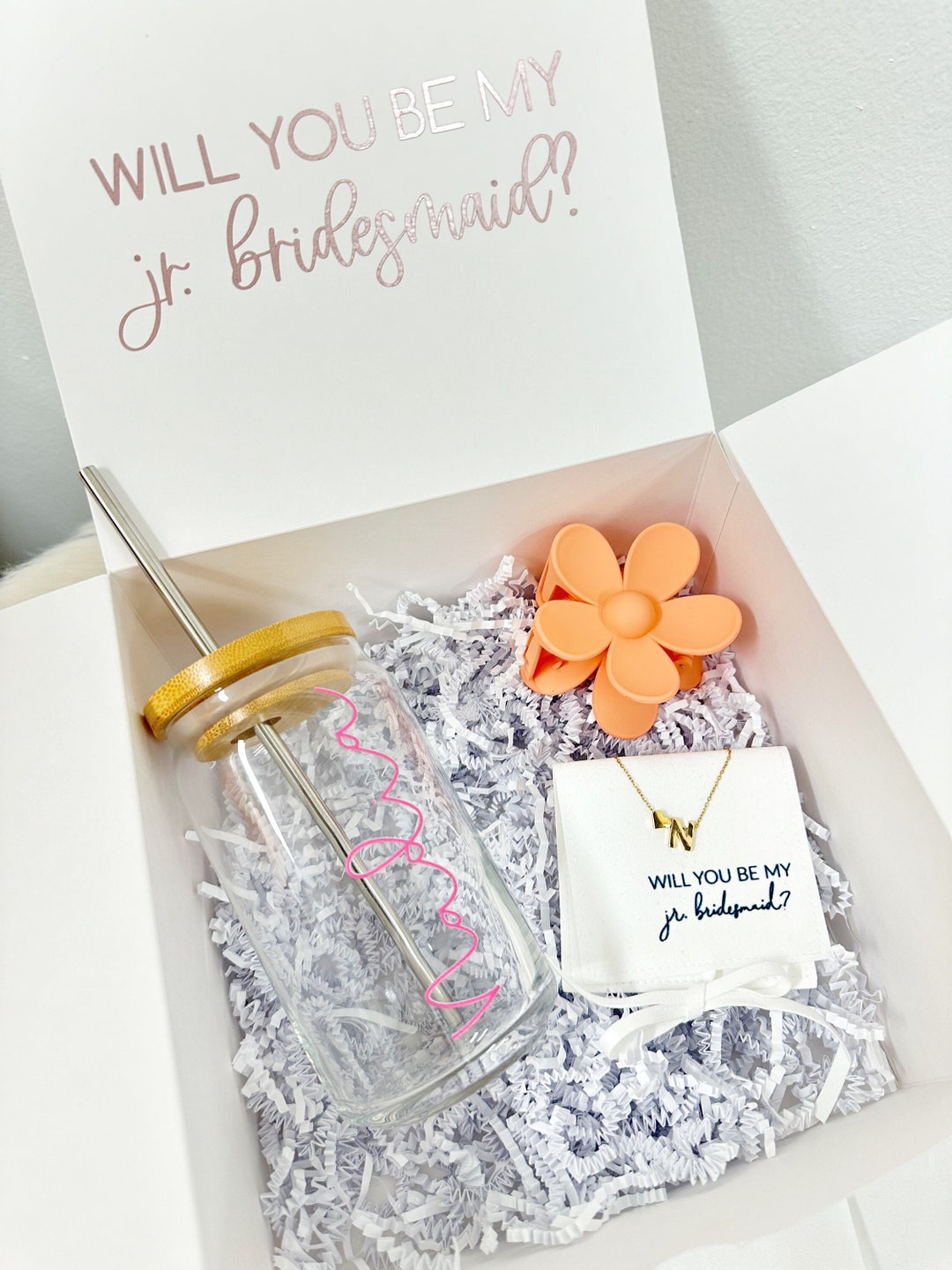 Junior Bridesmaid Proposal Box Idea Flower Girl Proposal Personalized ...