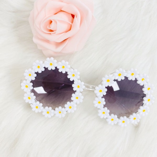 Add on - daisy sunglasses - children kids flower girl sunnies petal patrol flower glasses flower girl proposal gift box