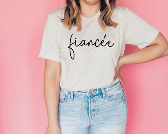 Fiancée shirt- bride shirts- shirt for bride to be- personalized bride shirt- bride tank top- wifey girlfriend Miss to Mrs engagement gift