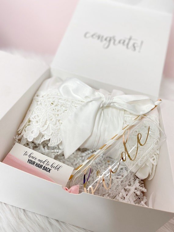 Bruid geschenkdoos verloving idee bruid witte | Etsy België