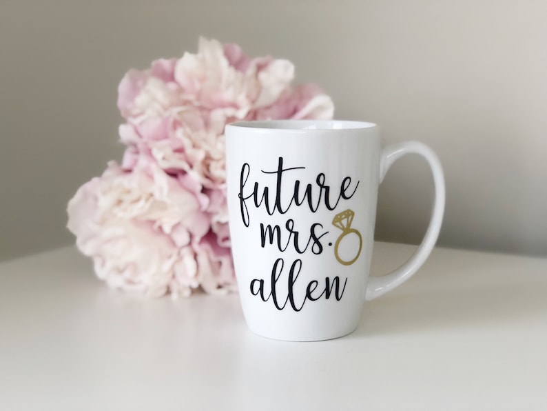 Future mrs mug personalized future mrs mug gift bride mug engagement gift mug bridal shower gift future mrs gifts wifey mugs mrs mug image 6