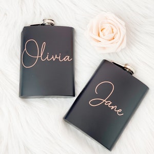 Bridesmaid flasks personalized flask bachelorette party gift ideas bridesmaid proposal idea custom flask personalized bridesmaid gifts image 2