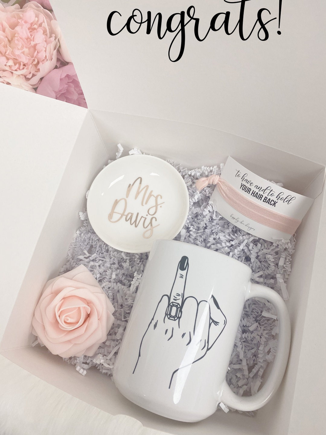 Bride Ring Finger Gift Set Future Mrs Engagement Gift Box Idea for ...