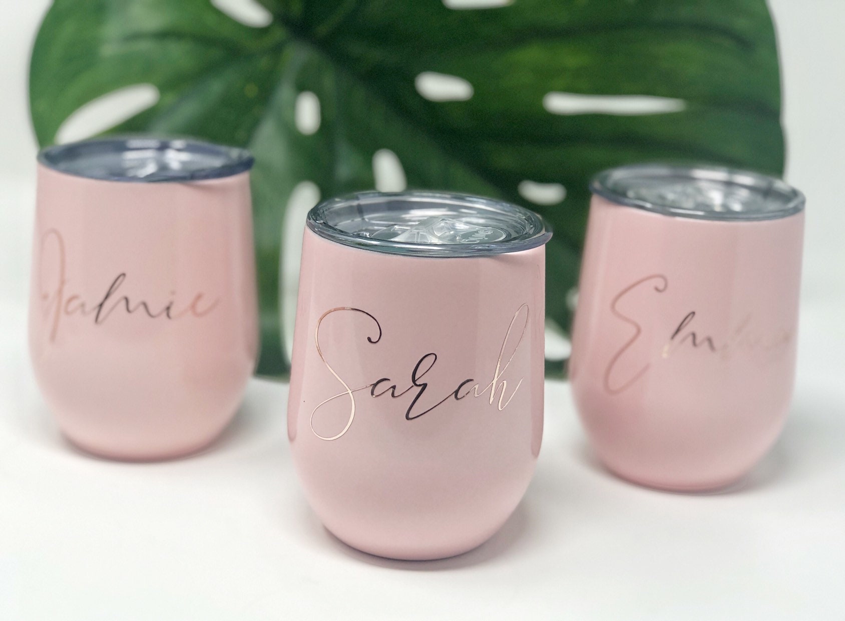 Bridal Party Wine Tumblers Personalized Pink Bridesmaid Wine Tumbler bridal-party-wine-tumblers-personalized-pink-bridesmaid-wine-tumbler