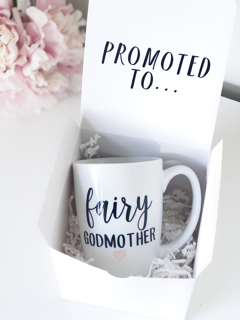 Baby announcement pregnancy announcement ideas promoted to mug set auntie mug mom to be aunt to be mug godmother proposal idea image 4