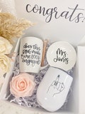 future mrs ring finger wine tumbler gift box does this ring make me look- wifey material engagement idea bridal shower - bride ring dish