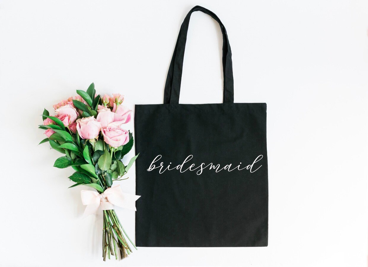Bridesmaid tote bags personalized tote bags bachelorette | Etsy