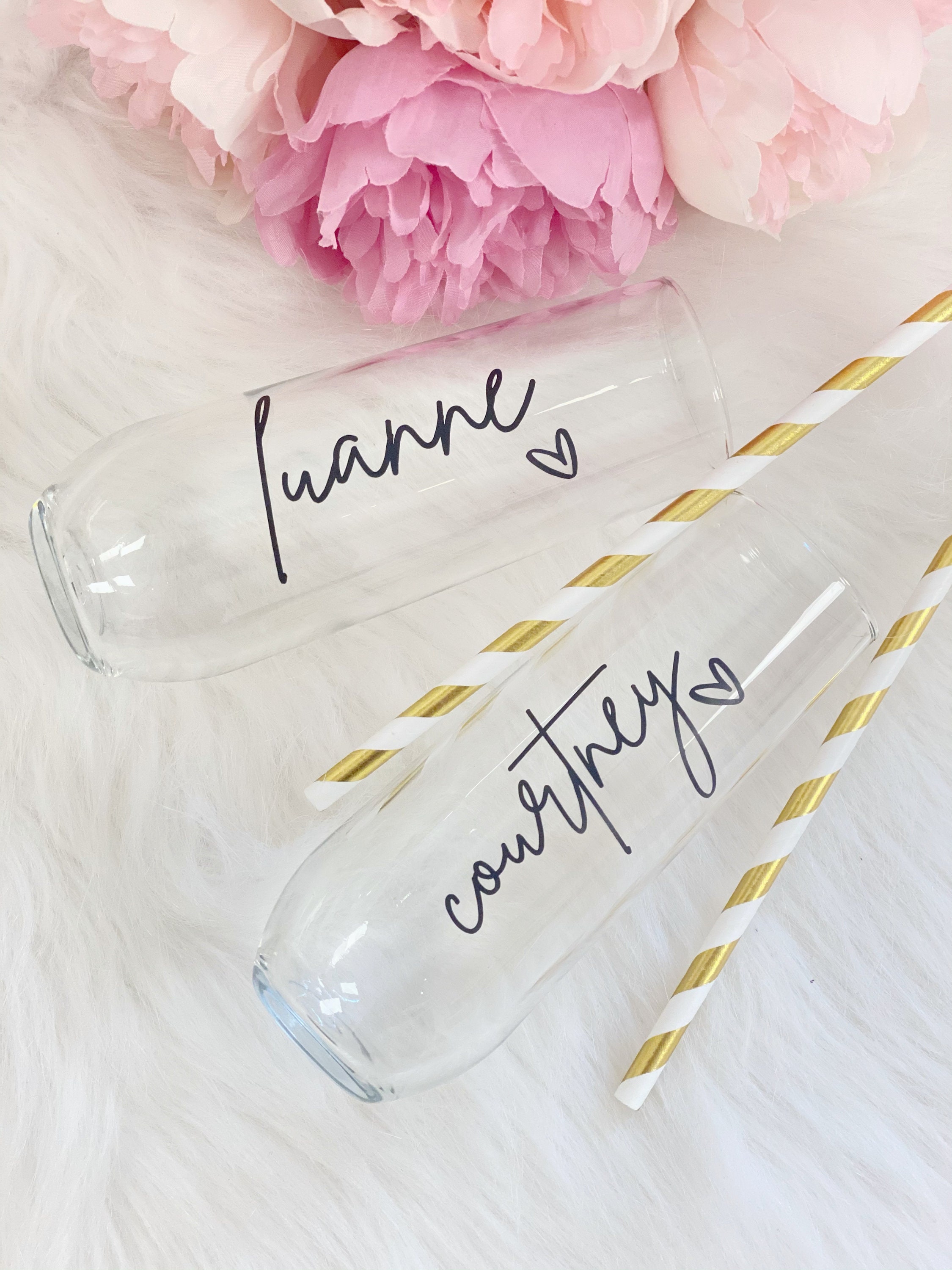 Personalized bridesmaid champagne flutes bridesmaid gift custom
