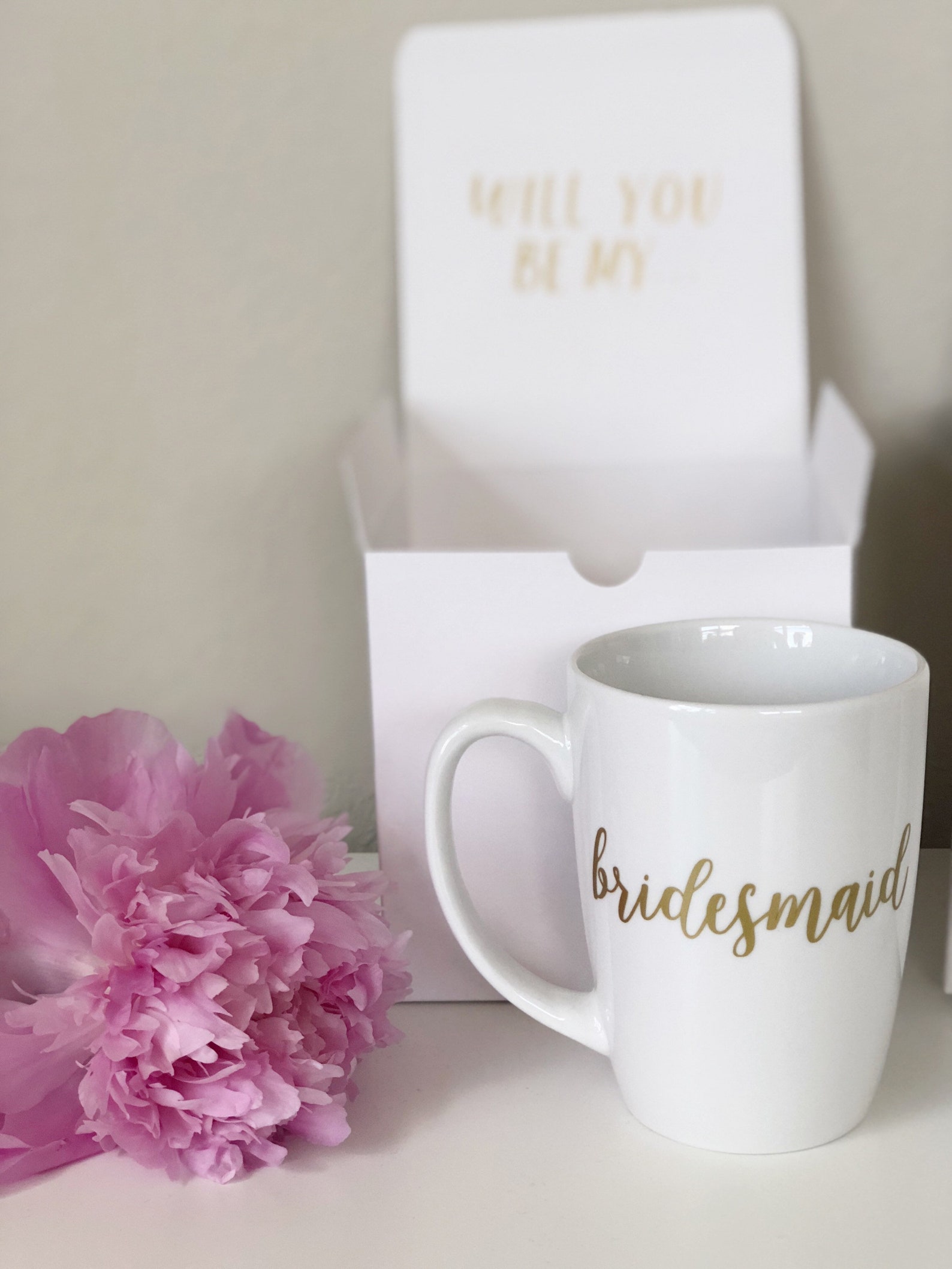 Bridesmaid Proposal Gift Set Bridesmaid Mug Will You Be My Etsy