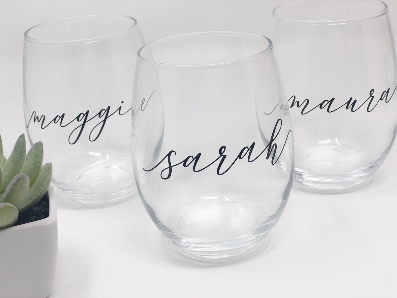 Personalized bridesmaid wine glasses wine glass with name bridesmaid