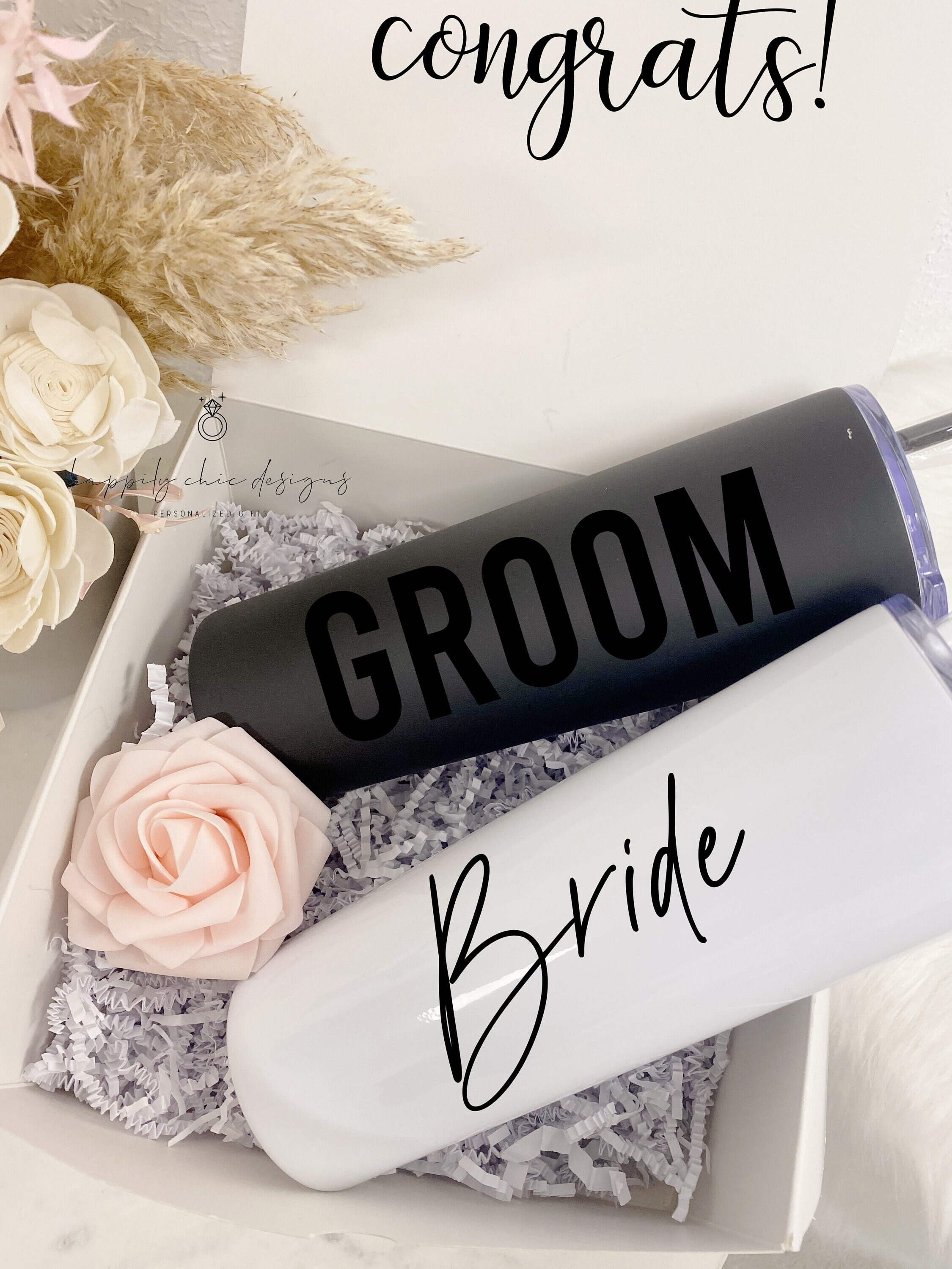Bride Groom Lucky Mr Future Mrs Tumblers Couples Gift Set Mr And Mrs 