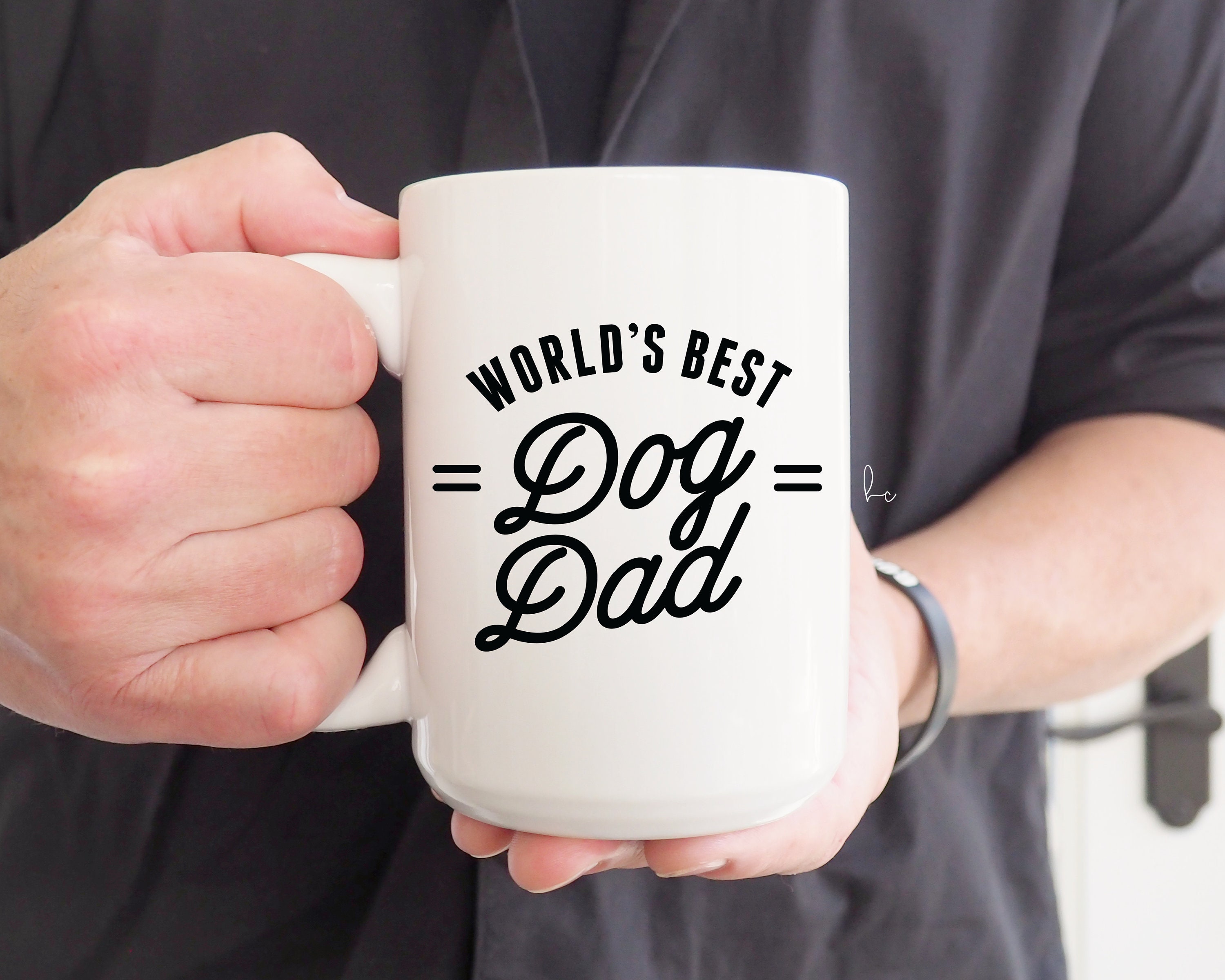 Personalised Blue Dog Mug for Dad Mug / Daddy BEST DAD 