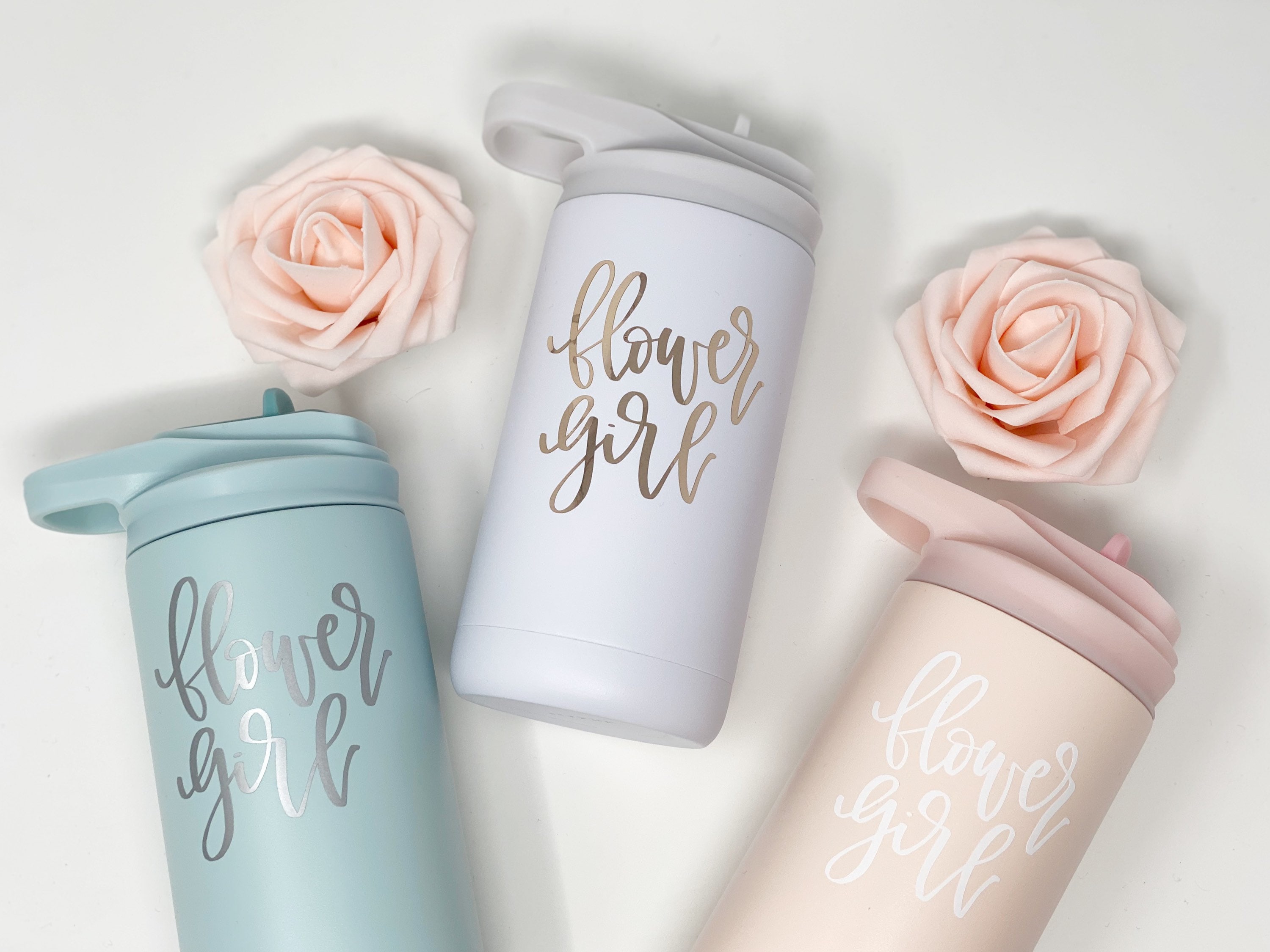 Boho Flower Girl Sippy Cup, Petal Patrol Sippy Cup, Custom Mini Tumbler,  Insulated Cup for Toddler, Kids Tumbler, Bridal Flower Girl Gift