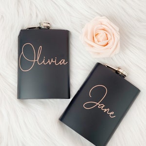 Bridesmaid flasks personalized flask bachelorette party gift ideas bridesmaid proposal idea custom flask personalized bridesmaid gifts image 5