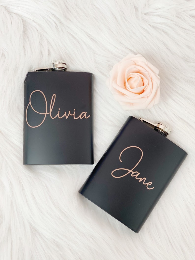 Bridesmaid flasks personalized flask bachelorette party gift ideas bridesmaid proposal idea custom flask personalized bridesmaid gifts image 5