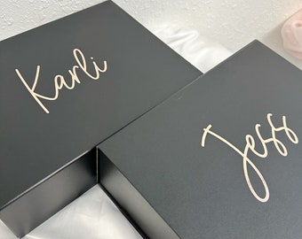 Bridesmaid Gift box Empty bridesmaid proposal box- custom boxes with names - hardcover magnetic closure boxes - groomsman best man