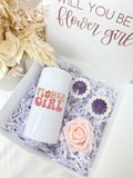Flower girl proposal gift box- will you be my flower girl- petal patrol- gift flower girl tumbler cup water bottle- flower girl sunglasses