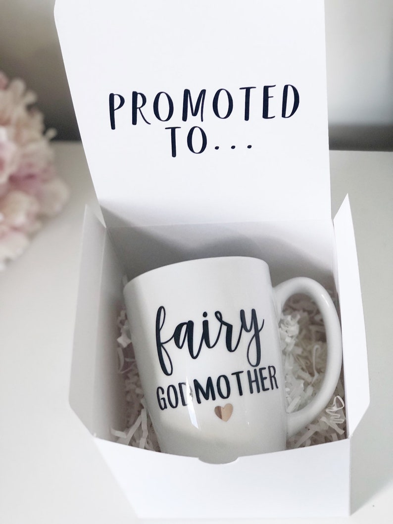 Baby announcement pregnancy announcement ideas promoted to mug set auntie mug mom to be aunt to be mug godmother proposal idea image 5