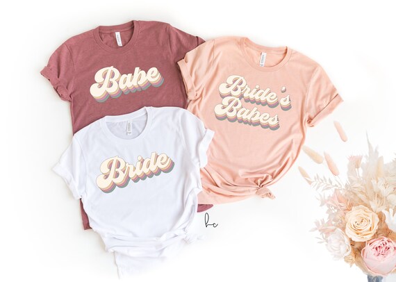 Retro Bride Bridesmaid Shirts 