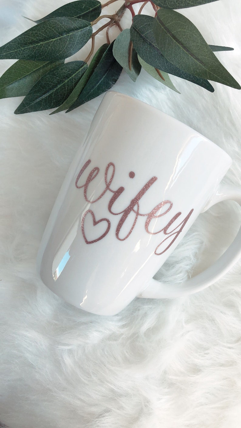 Wifey mug rose gold wifey mug future mrs mug bride mug bride to be gift mug wifey for lifey wife of the party mug mrs mug bridal image 3