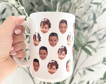 Custom Baby photo child face mug personalized face cup Mother's Day coffee mug gift for grandma from grandchild gift for mom idea kids face