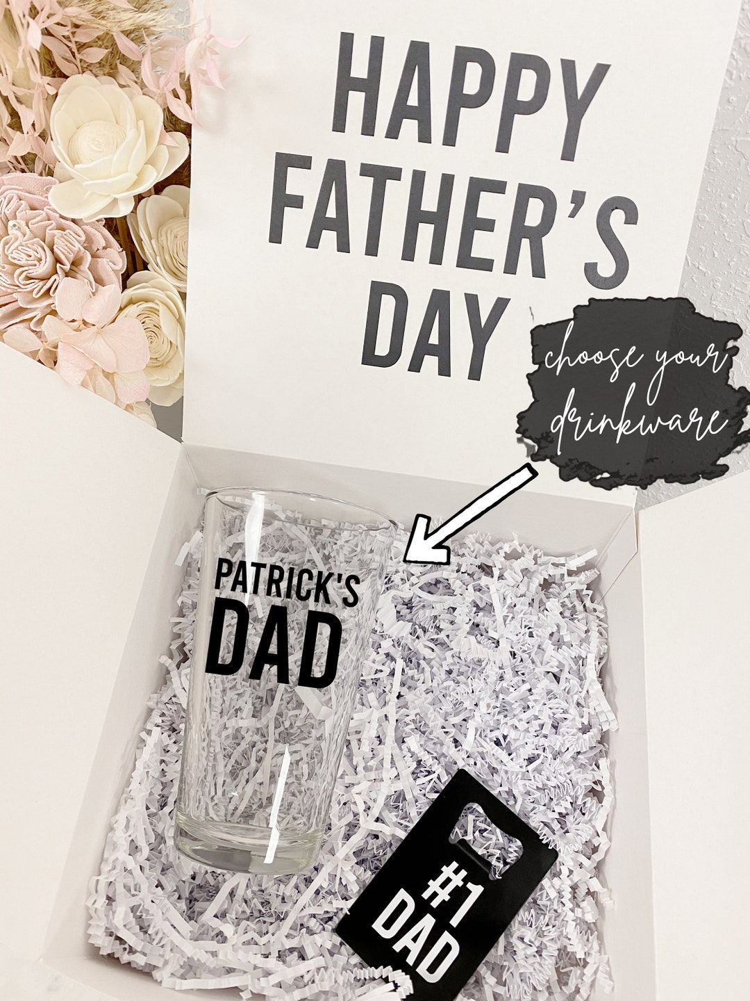 Personalized Dad Fathers Day Gift Box Custom Whiskey Glass - Etsy Australia