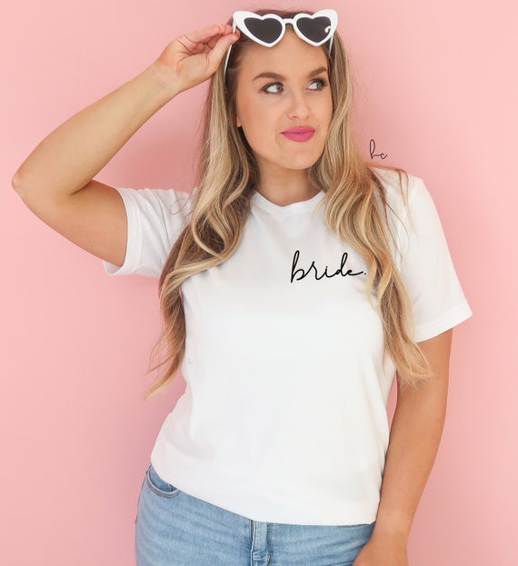 Minimalist Bride Bridesmaid Shirts 