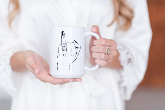 Tasse à café,Mug doigt d'honneur,Tasse de thé en céramique drôle