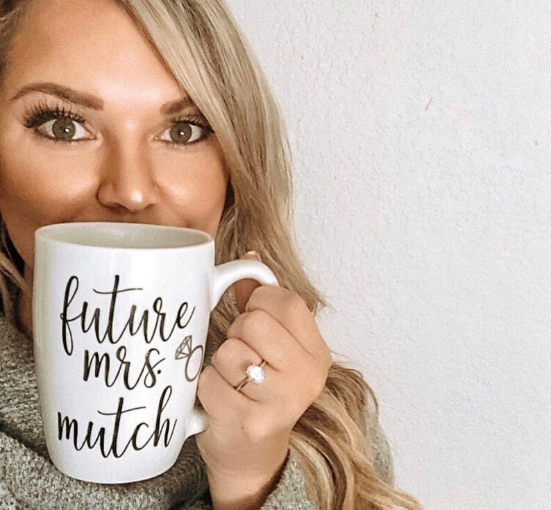 Future mrs mug personalized future mrs mug gift bride mug engagement gift mug bridal shower gift future mrs gifts wifey mugs mrs mug image 1