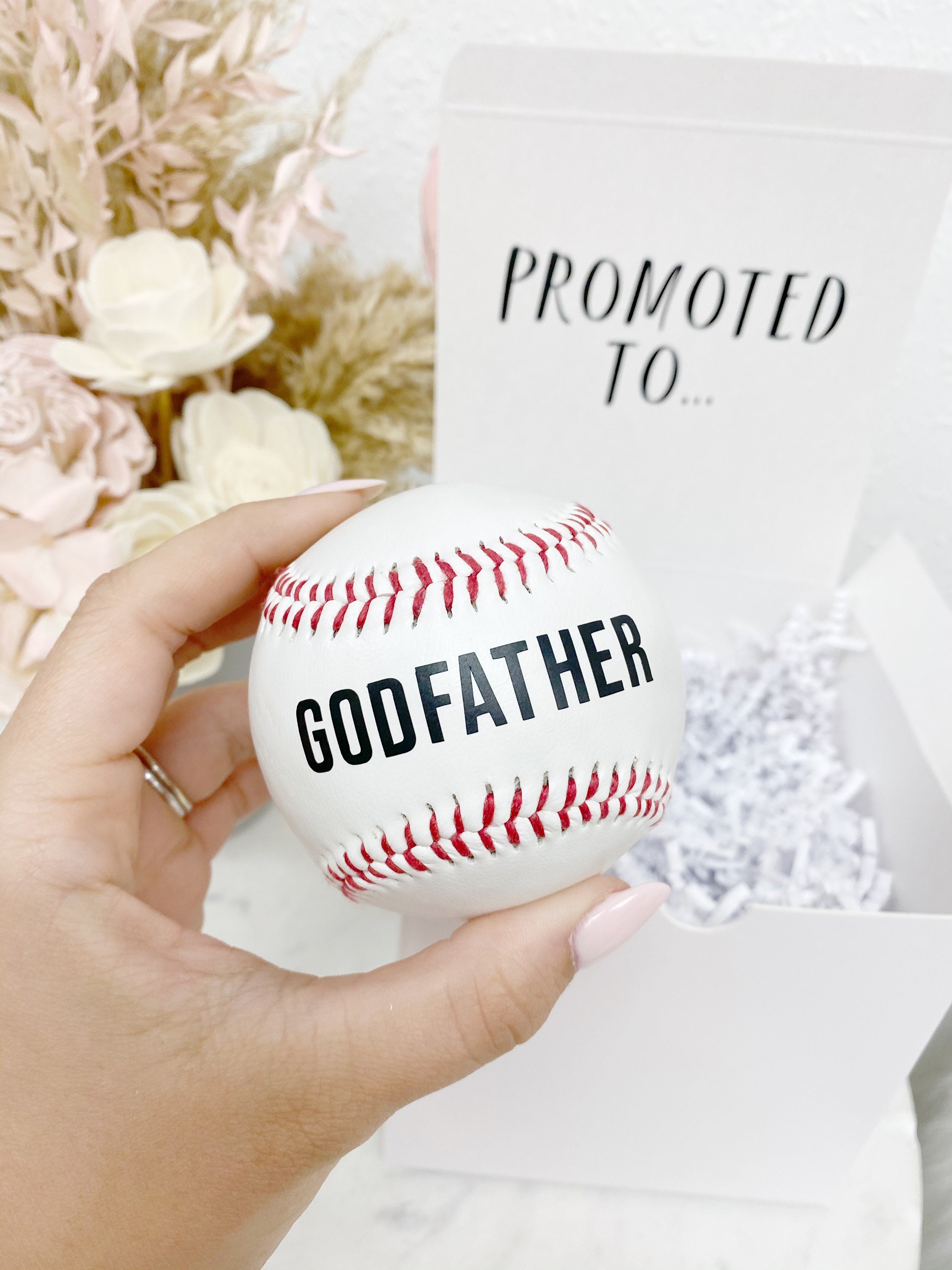 Godfather baseball proposal box will you be baby god parents proposal