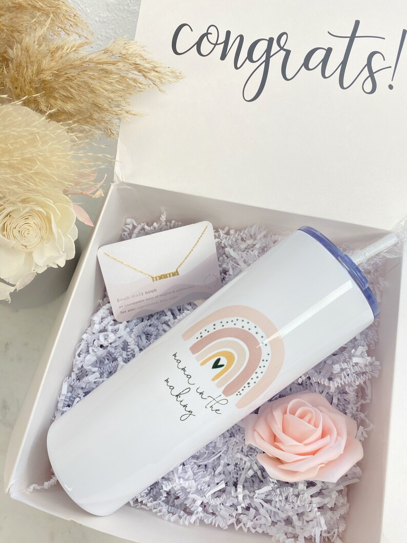 Mama in the Making Tumbler Rainbow Baby Mama Gift Pregnancy Etsy