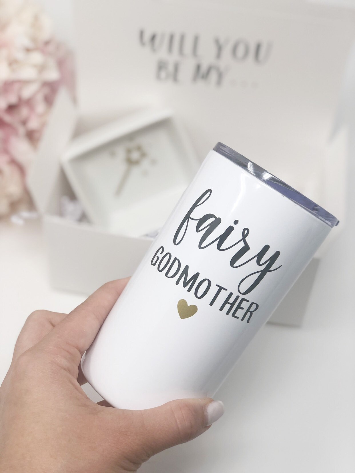 Will you be my godmother gift godparents gift baby announcement idea
