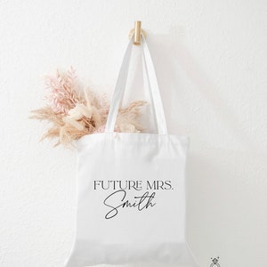 personalized mrs tote bag totes engaged tote bag- bride wedding planning gift bag gift future mrs engagement gift idea- bachelorette party