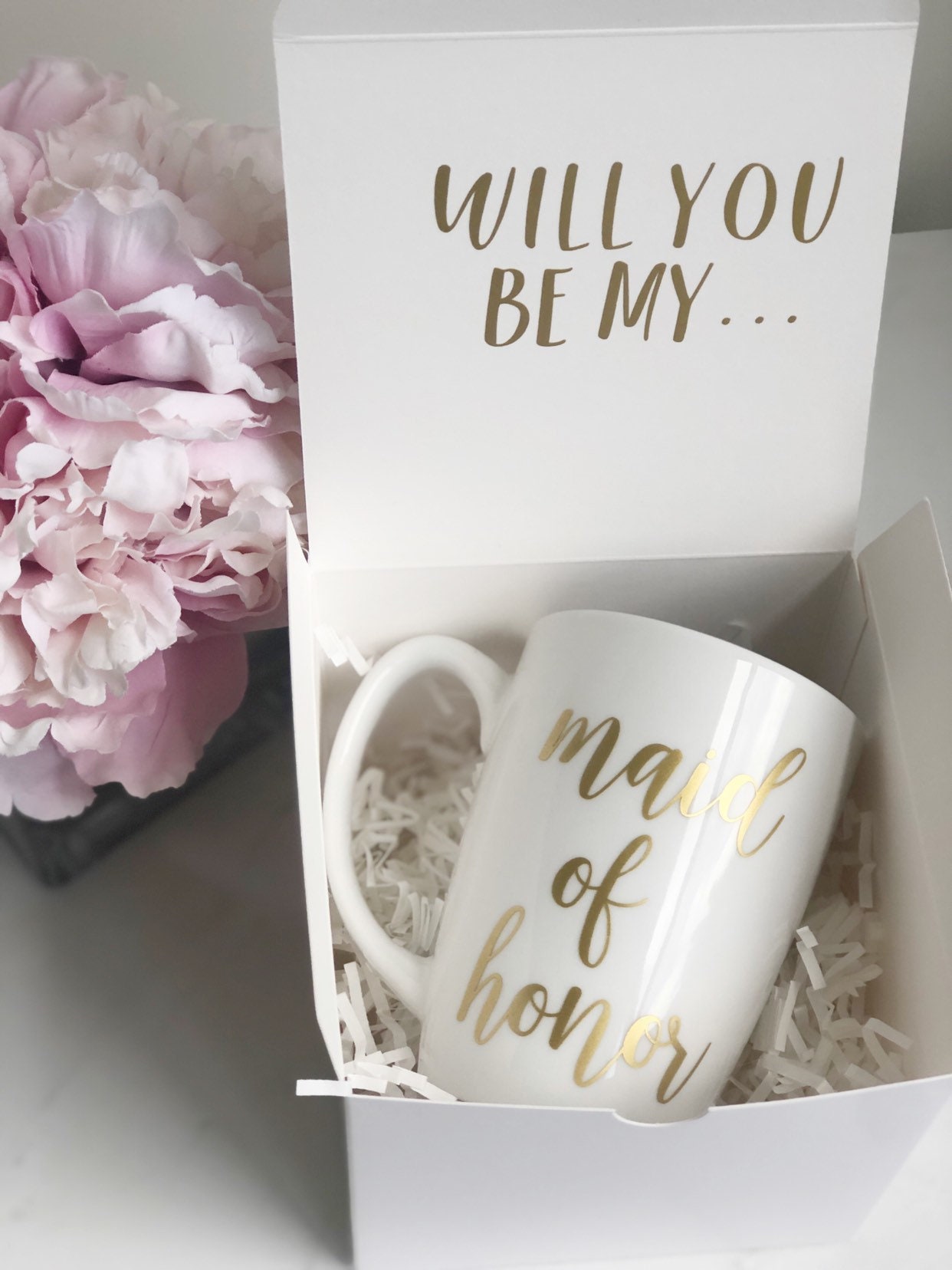 Maid of honor proposal mug set maid of honor gift set matron of honor proposal box set will