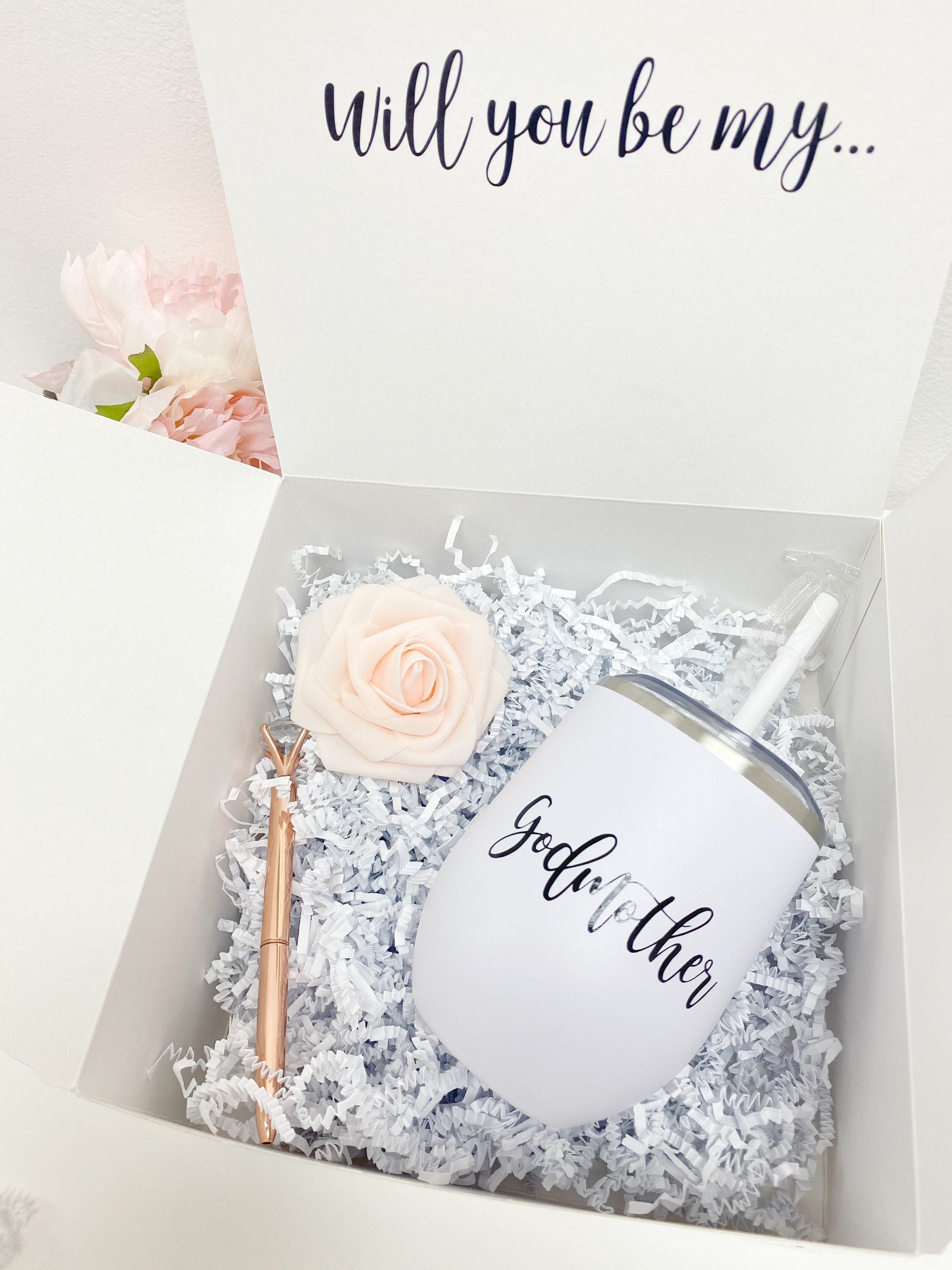 Godmother Proposal Box Idea Godmother Tumbler Will You Be My