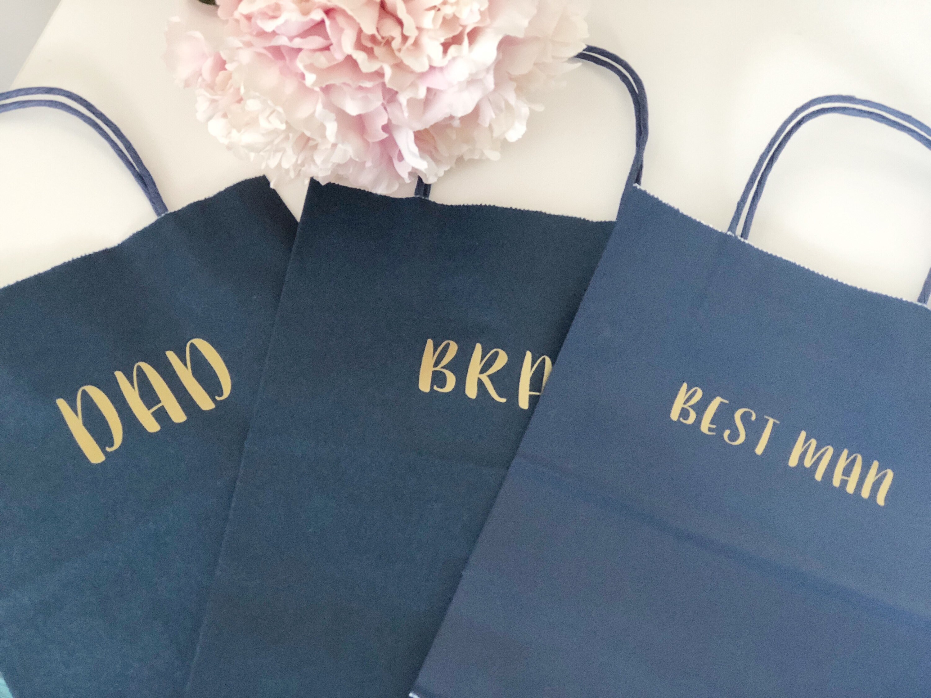 Groomsman gift bag groomsmen gift bags personalized gift bags navy