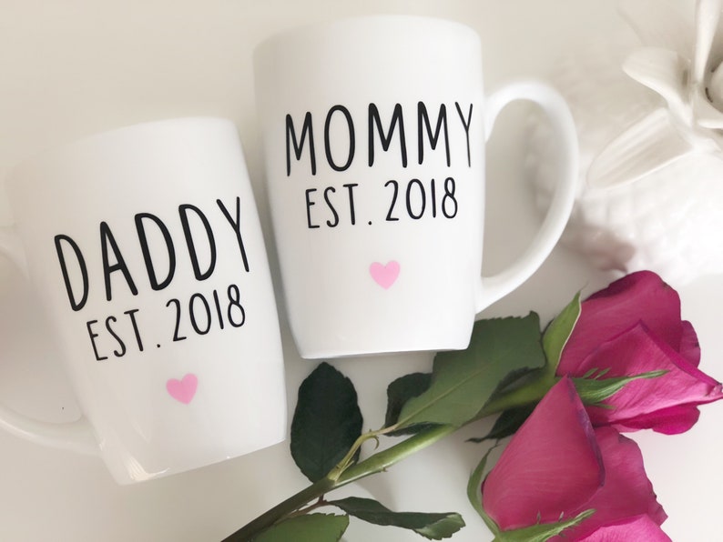 Mommy and Daddy Mugs Baby Shower Gift Ideas New Daddy Mug Etsy
